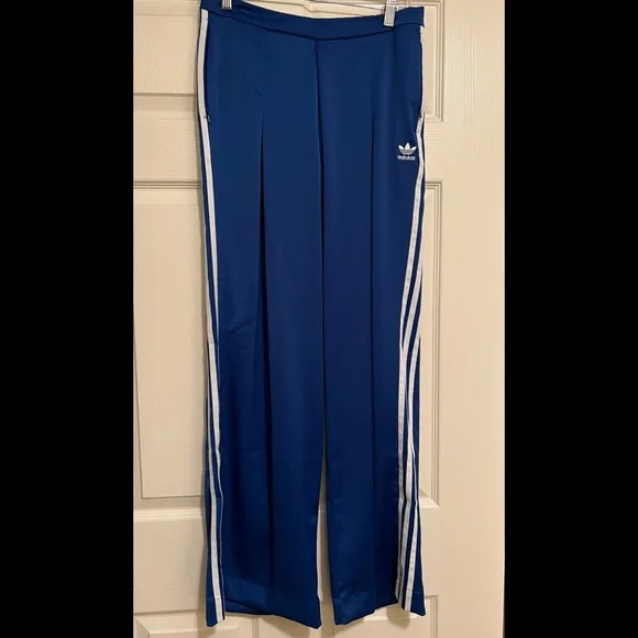 NWT ADIDAS ROYAL BLUE THREE STRIPE WIDE LEG PANT - Picture 6 of 9